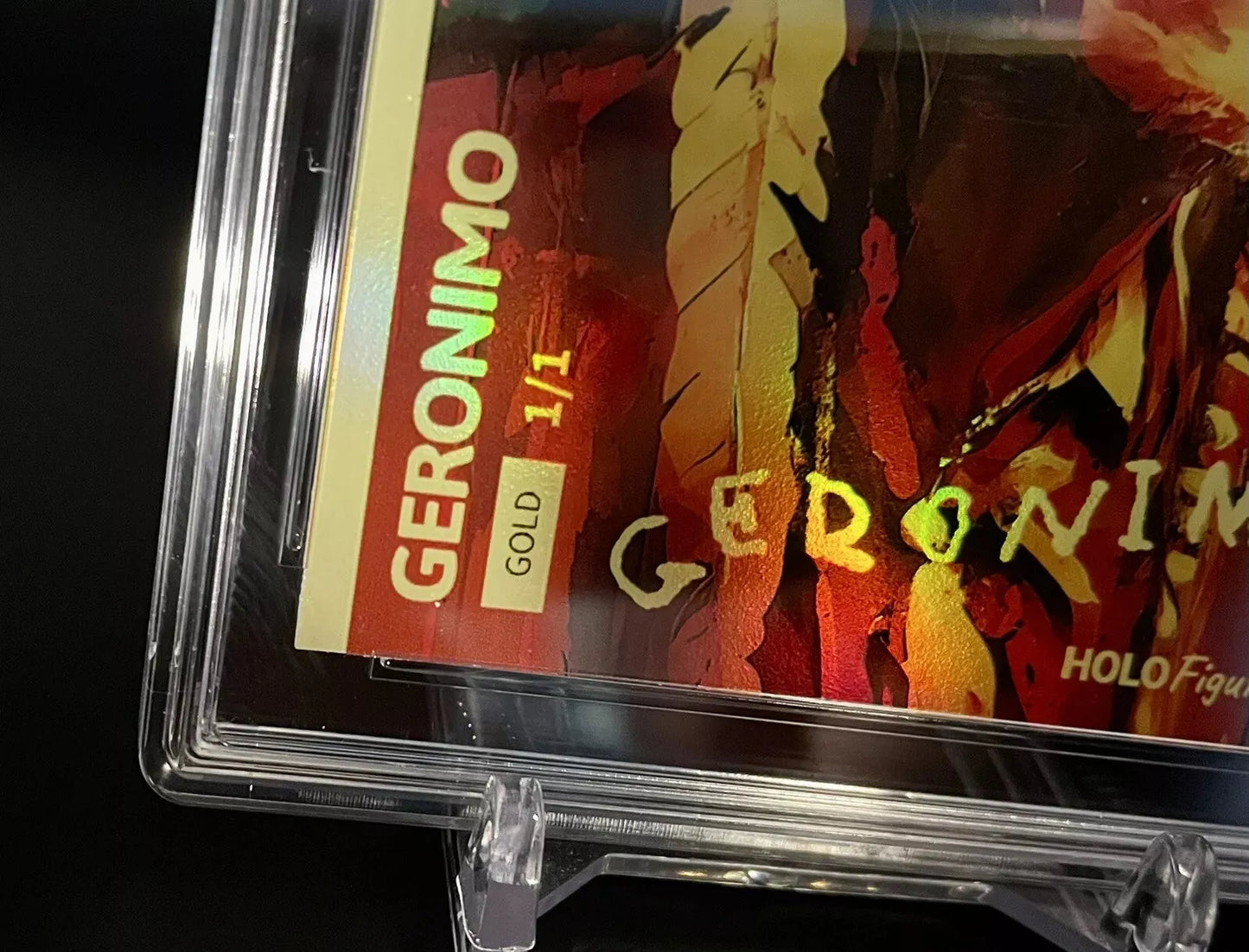 2024 GleeBeeCo GERONIMO Painted Portrait Card, Holo GOLD Signature ONE MADE 1/1