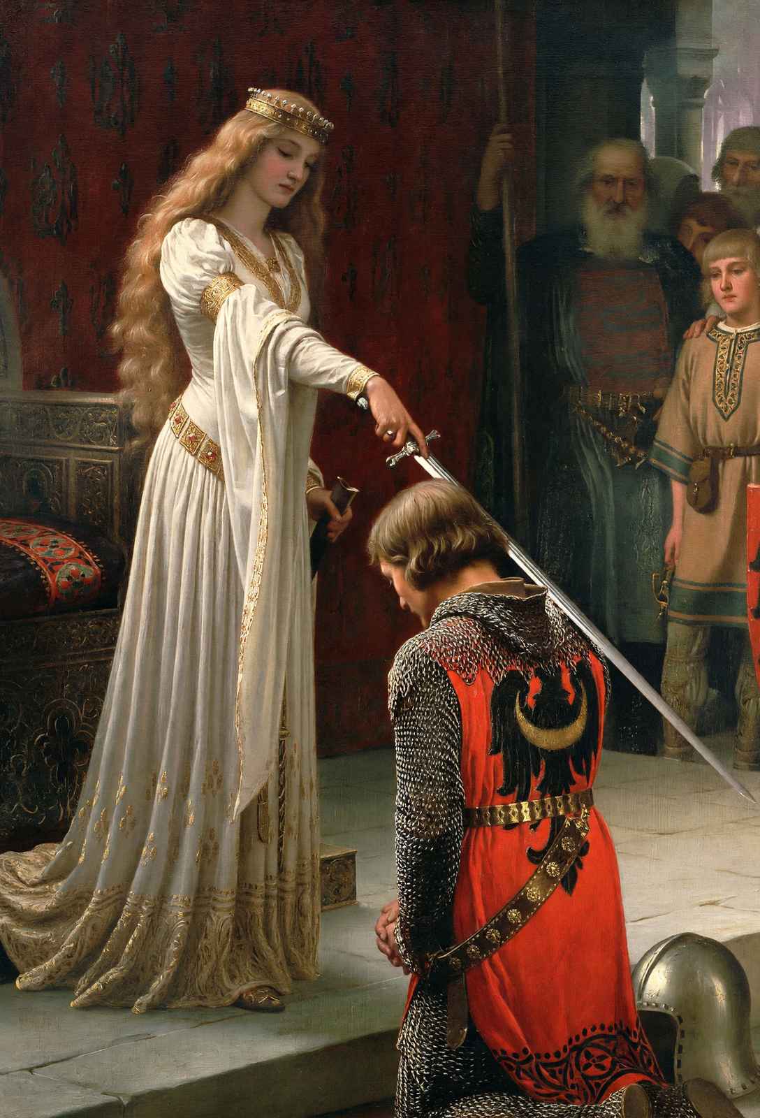 Accolade Painting by Edmund Blair Leighton Art Print (6 Sizes) - Archival Paper