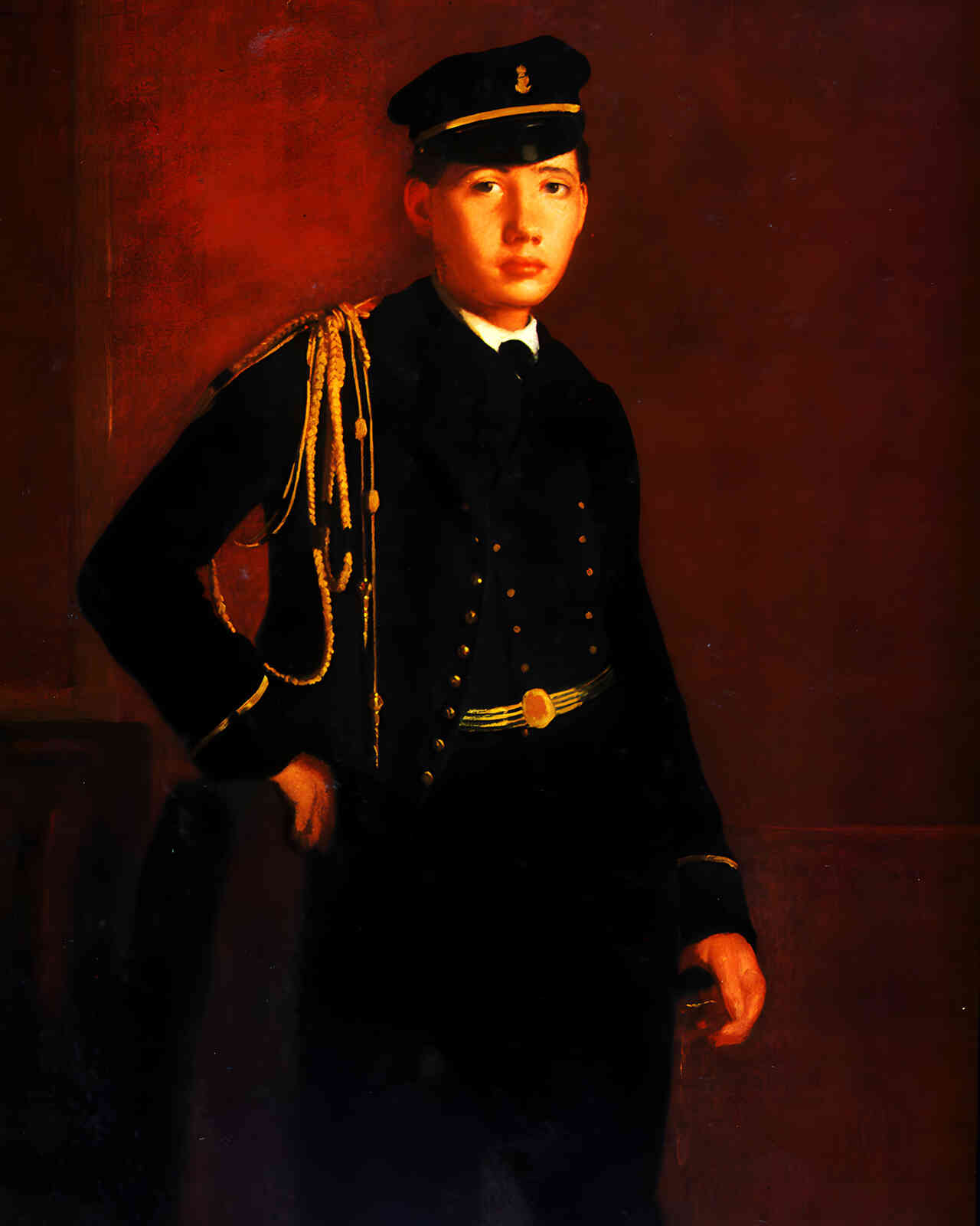 Achille De Gas As a Naval Cadet (Detail) 1857 Painting by Edgar Degas 8x10" Art Print