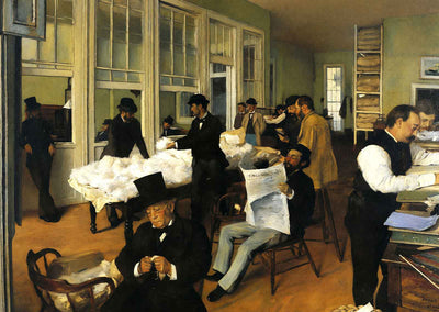 A Cotton Office in New Orleans Art Print 1873 Painting by Edgar Degas (6 Sizes)