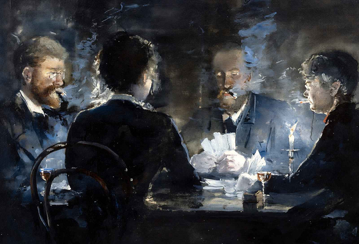 A Game of L'hombre in Brøndum's Hotel by Anna Palm Art Print (6 Sizes)