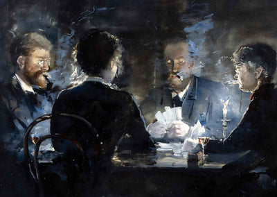 A Game of L'hombre in Brøndum's Hotel by Anna Palm Art Print (6 Sizes)
