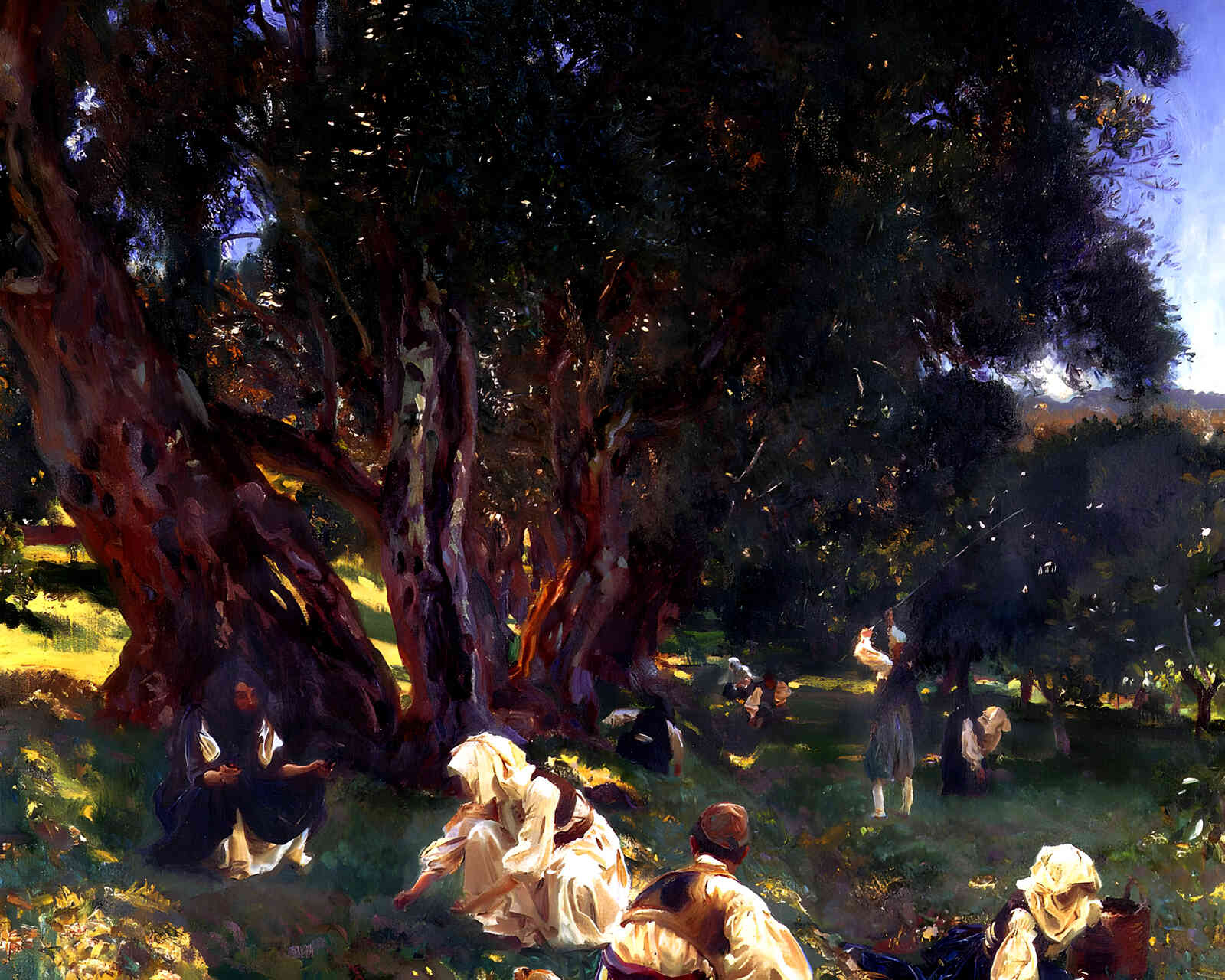 Albanian Olive Pickers 1909 Painting by John Singer Sargent 8x10" Art Print