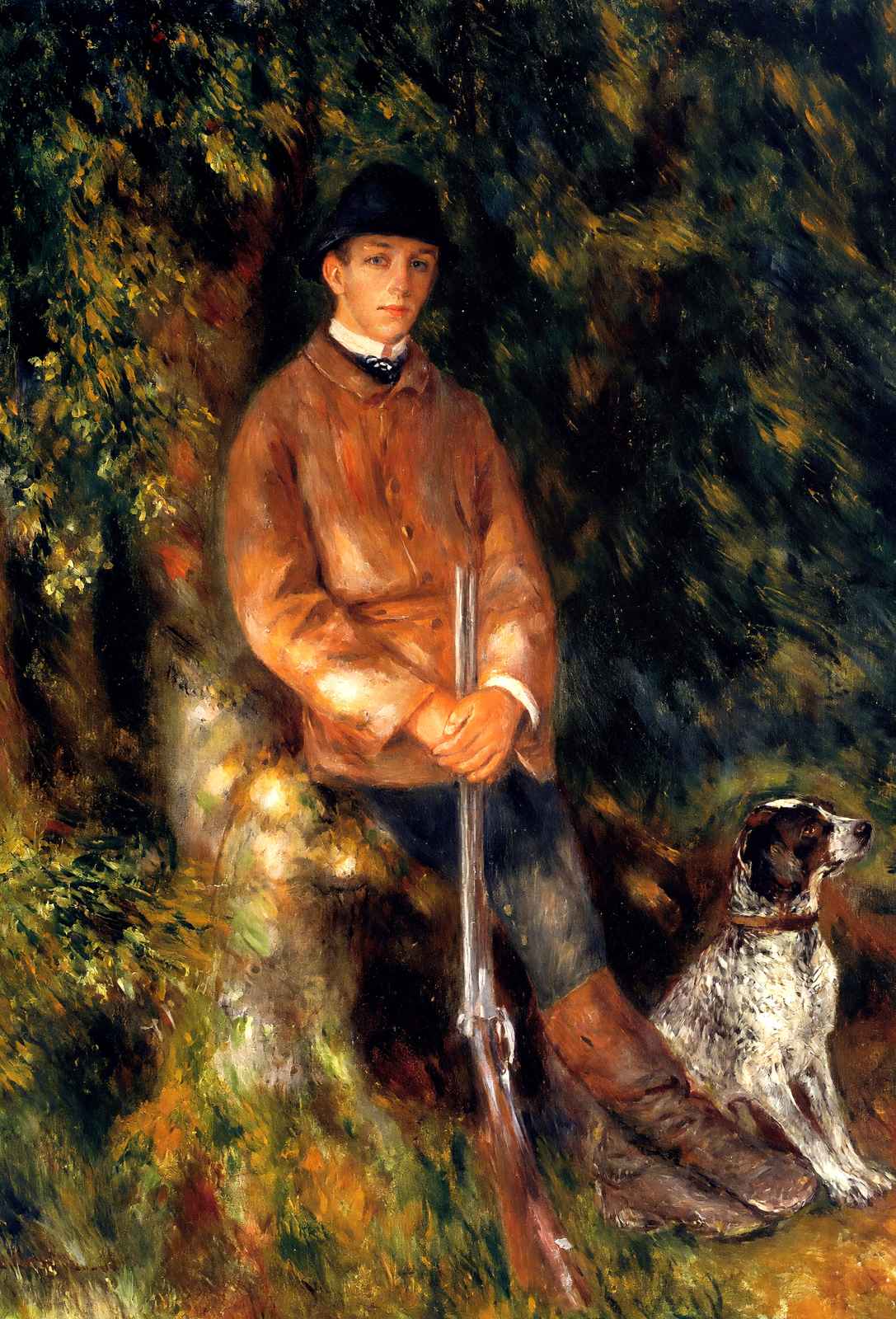 Alfred Berard and His Dog 1881 by Pierre-Auguste Renoir Fine Art Print (6 Sizes)