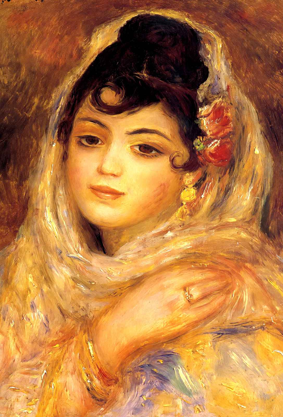 Algerian Woman Fine Art Print 1881 Painting by Pierre-Auguste Renoir (6 Sizes)