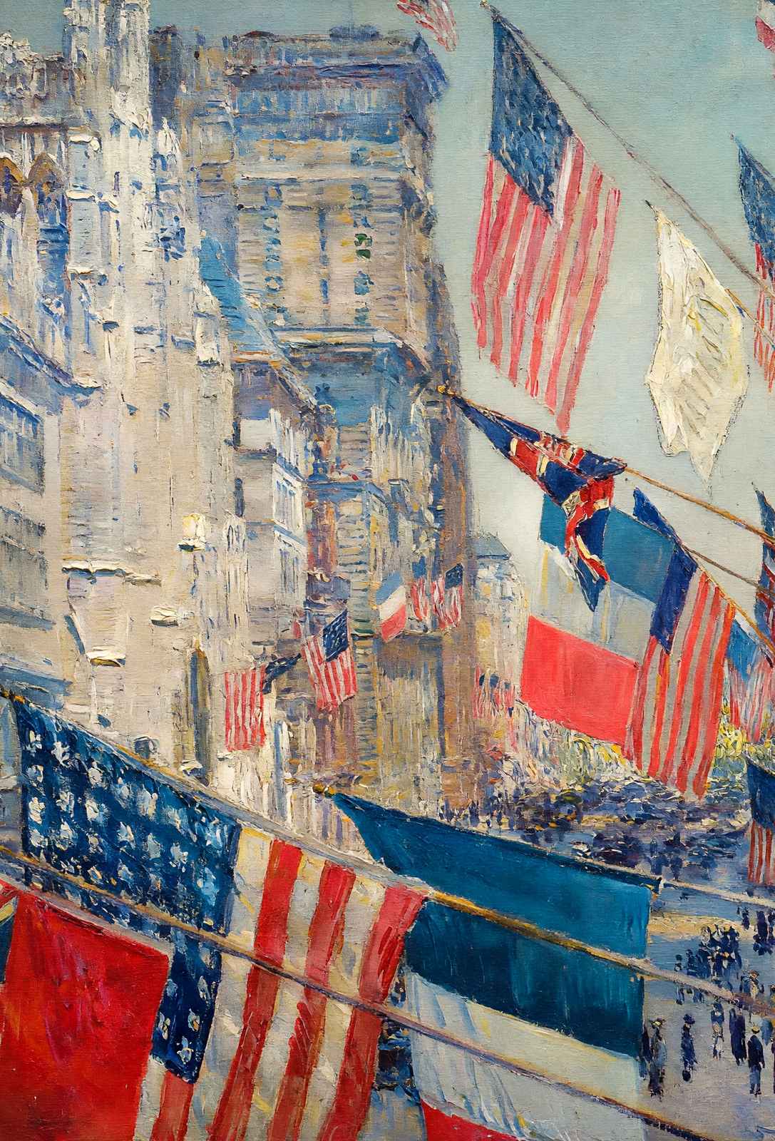 Allies Day Fine Art Print Painting by Childe Hassam (6 Sizes) - Patriotic Flags