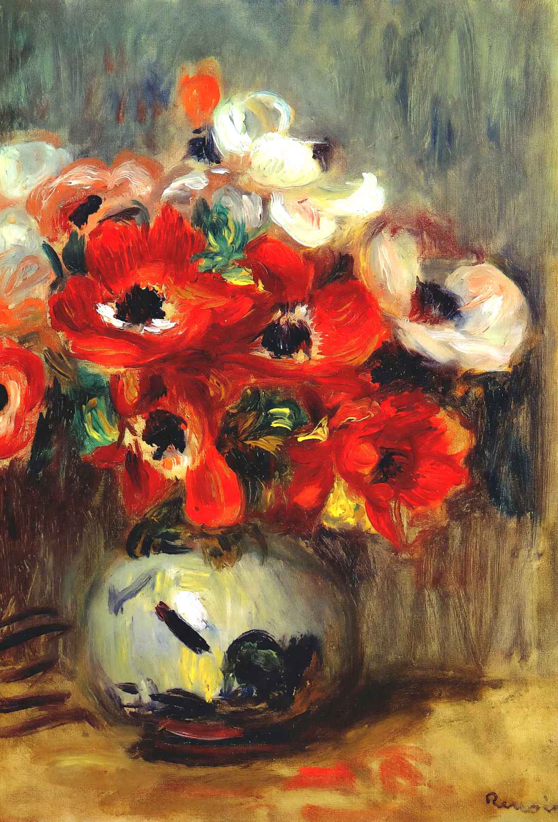 Anemones Art Print 1905 Painting by Pierre-Auguste Renoir (6 Sizes) - Retouched