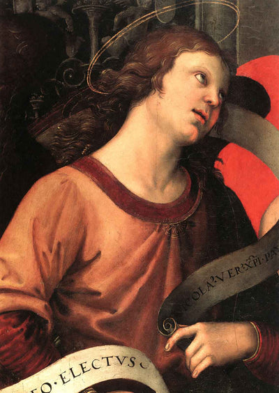 Angel, from the Polyptych of St. Nicolas 1501 Raphael Print (6 Sizes)