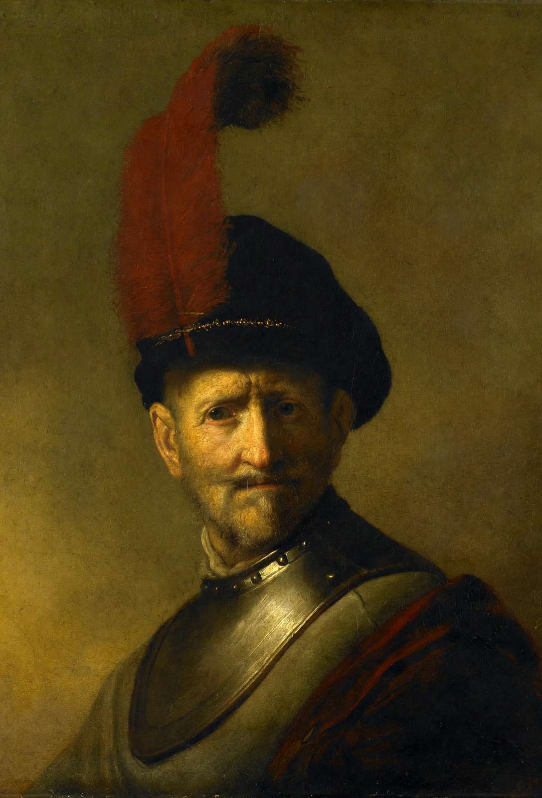 An Old Man in Military Costume 1630 Art Print (6 Sizes) - Premium Quality