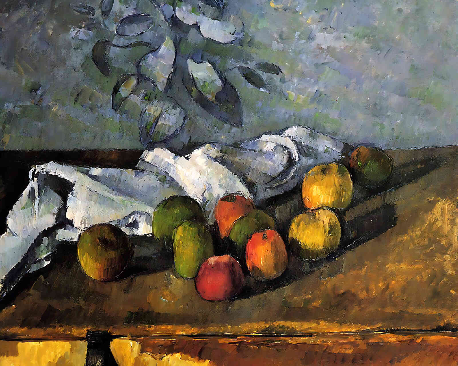 Apples and a Napkin Painting by Paul Cezanne 8x10" Art Print (Archival Paper)