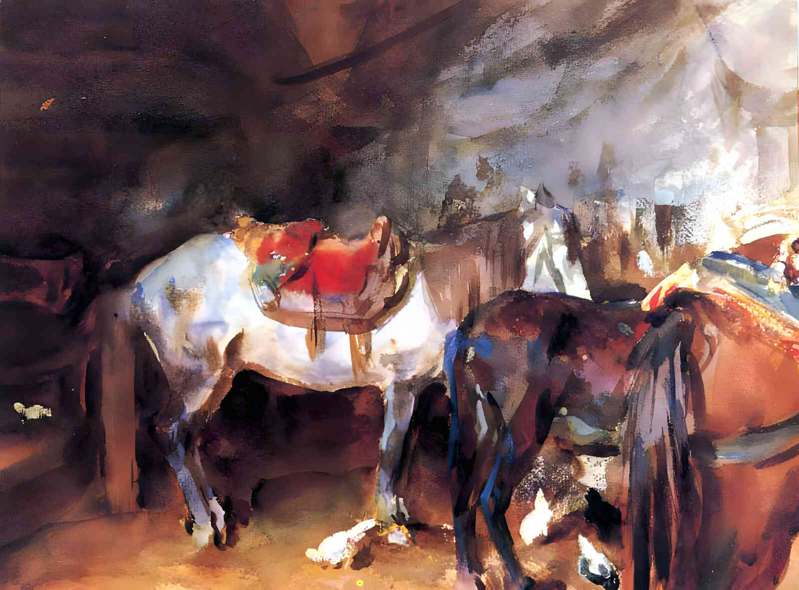 Arab Stable 1906 Painting by John Singer Sargent 8x10" Art Print