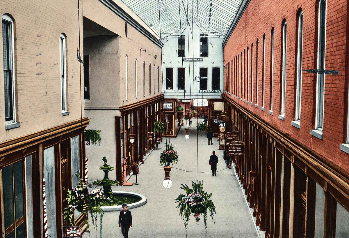 The Arcade Springfield Ohio in 1907 Vintage Print (7 Sizes) - Enhanced