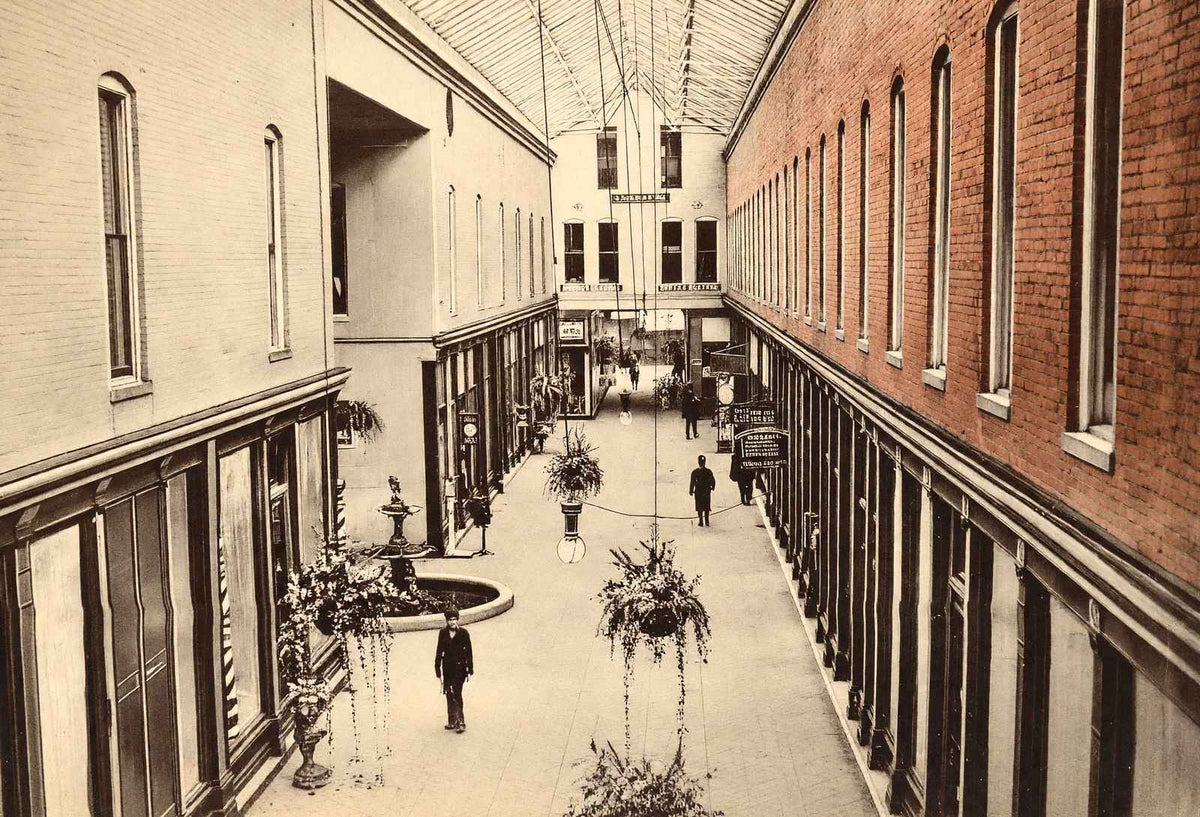The Arcade Springfield Ohio in 1908 Vintage Print (7 Sizes) - High Quality
