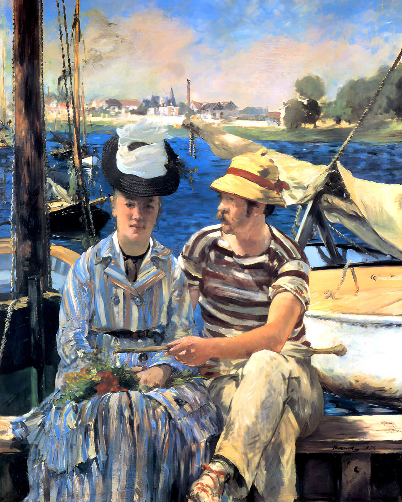 Argenteuil 1874 Painting by Edouard Manet 8x10" Art Print