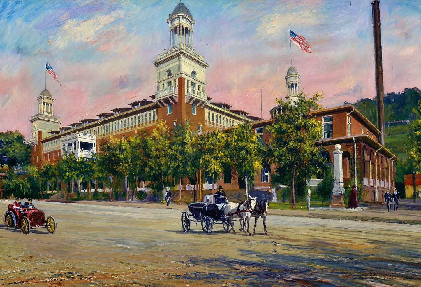 Arlington Hotel Hot Springs AR in 1906 Art Print (7 Sizes) - High Quality