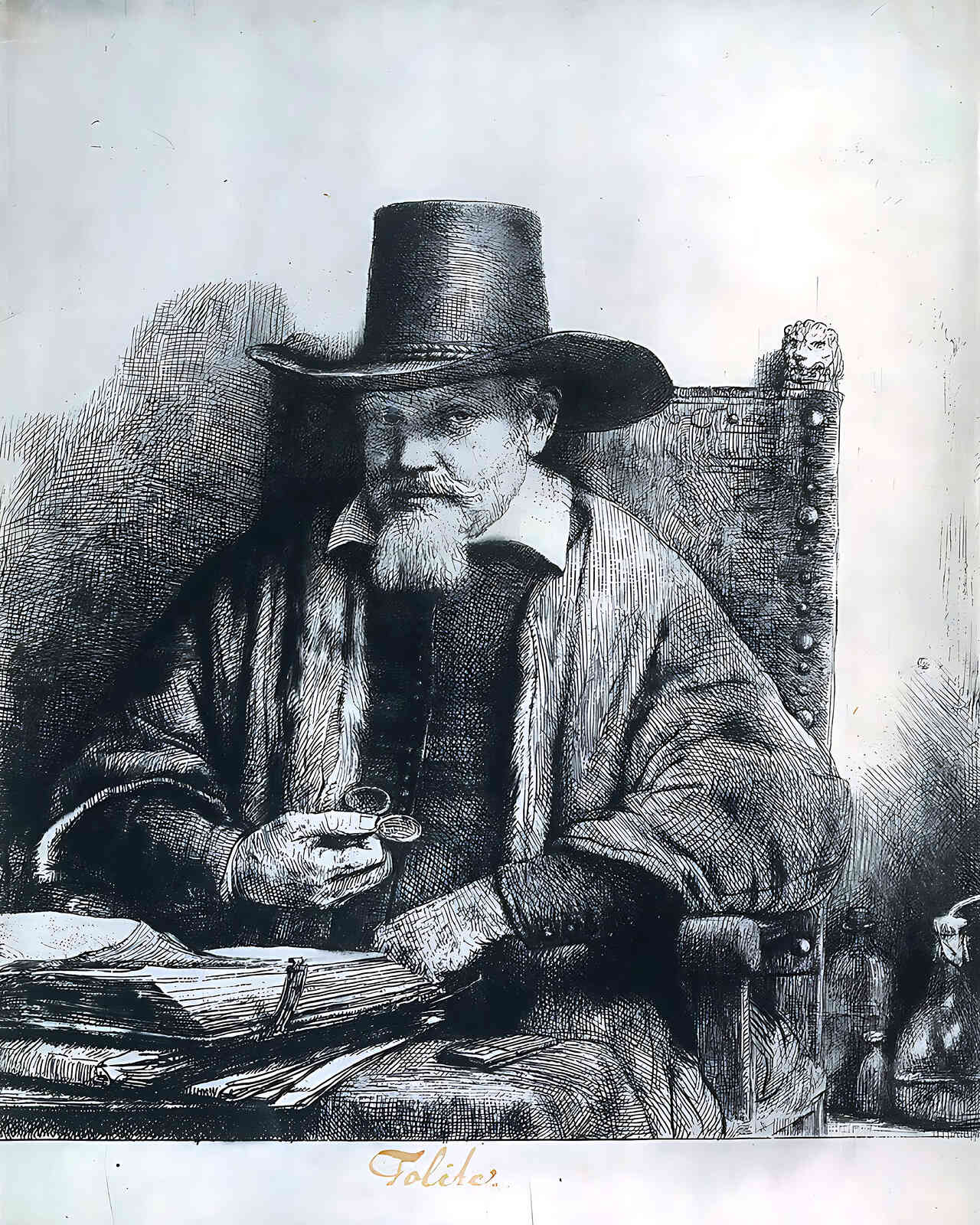 Arnold Tholinx Painting by Rembrandt 8x10" Art Print - Premium Quality