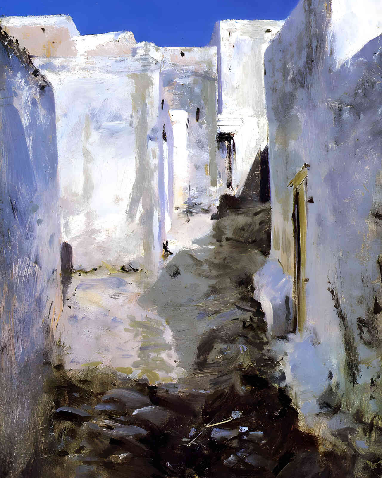 A Street in Algiers 1880 Painting by John Singer Sargent 8x10" Art Print