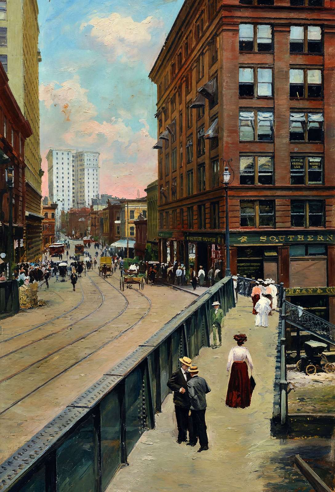 Peachtree Street Viaduct Atlanta in 1905 Art Print (7 Sizes) - Acid Free