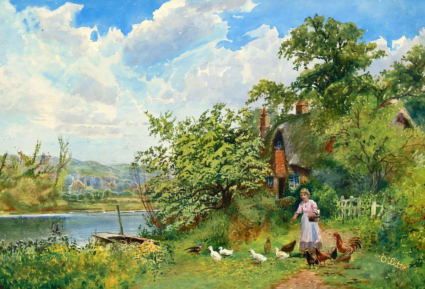 At Sopley Hampshire in 1904 Art Print (7 Sizes) - Retouched
