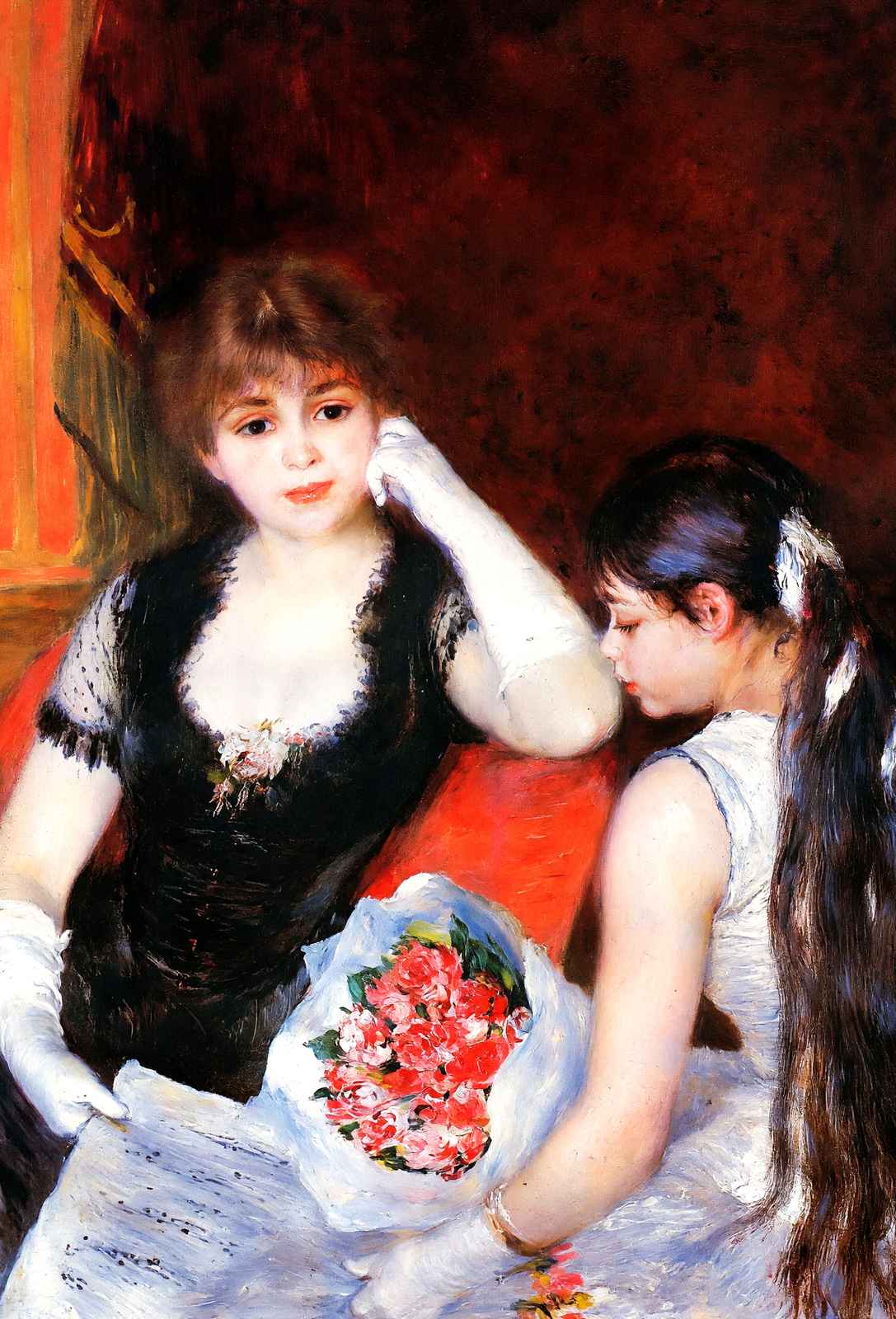 At the Concert (Box at the Opera) Art Print 1880 by Renoir (6 Sizes) - Enhanced