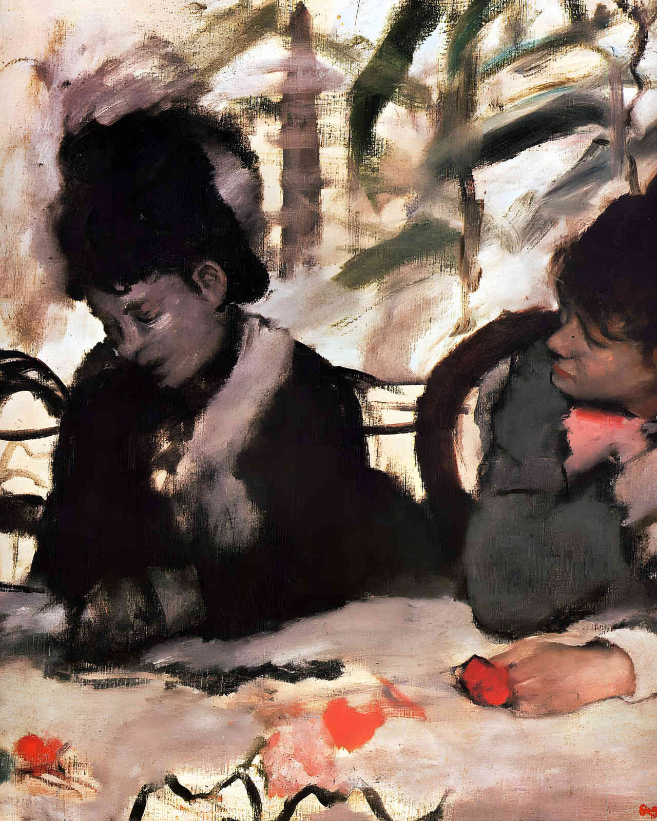 At the Cafe 1877 Painting by Edgar Degas 8x10" Art Print