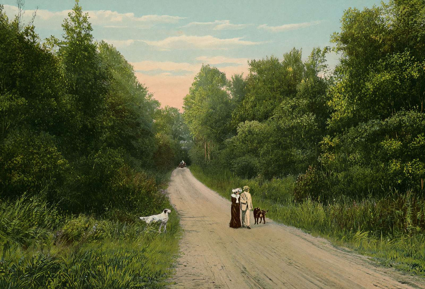 Lovers' Lane Augusta GA in 1905 Vintage Print (7 Sizes) - High Quality