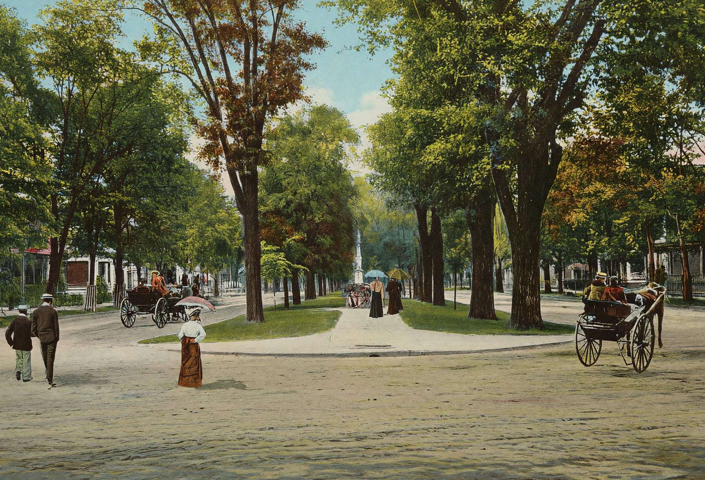 Greene Street Augusta GA in 1905 Vintage Print (7 Sizes) - Premium Print