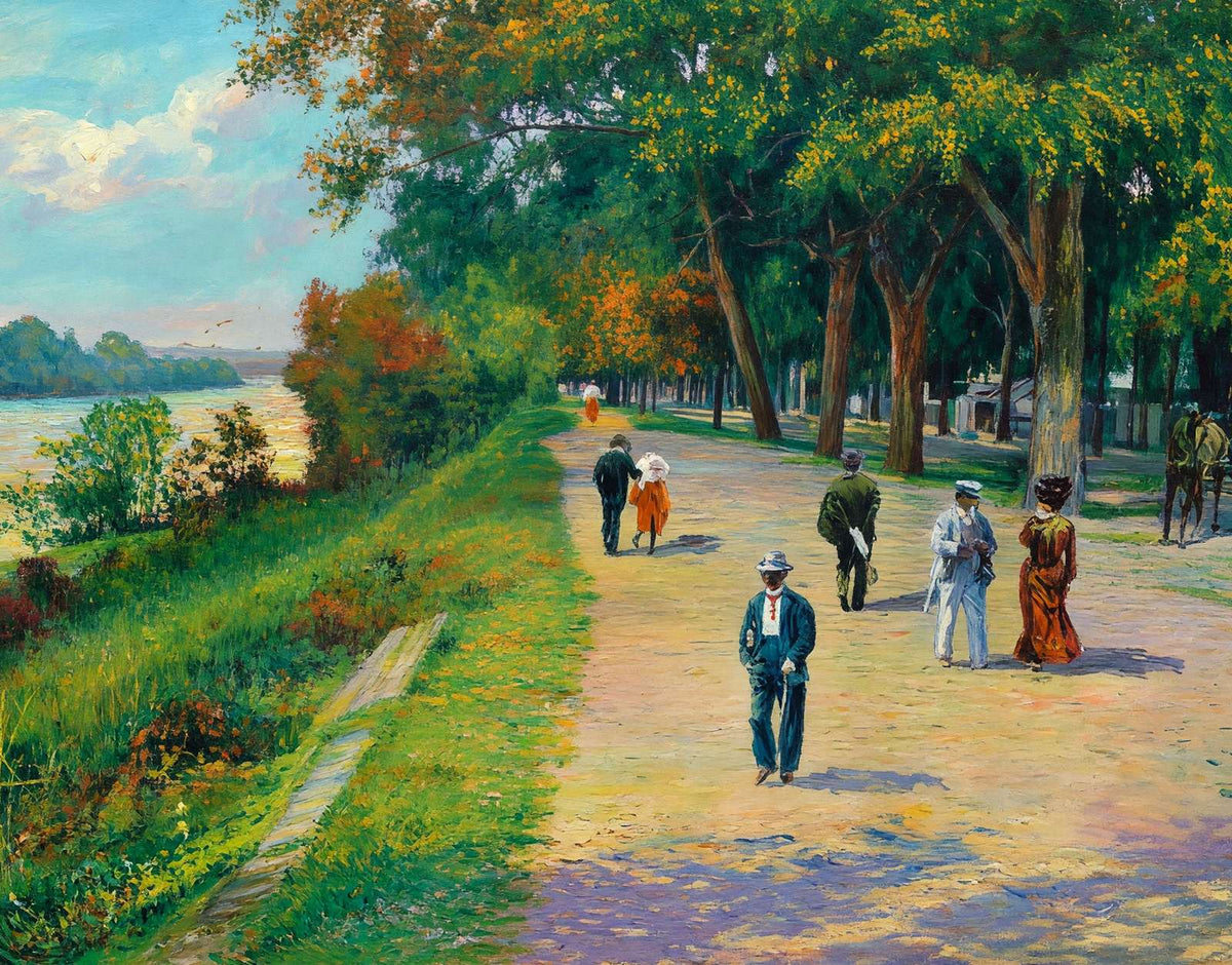 Bay Street Looking East Augusta GA in 1905 Art Print (7 Sizes)