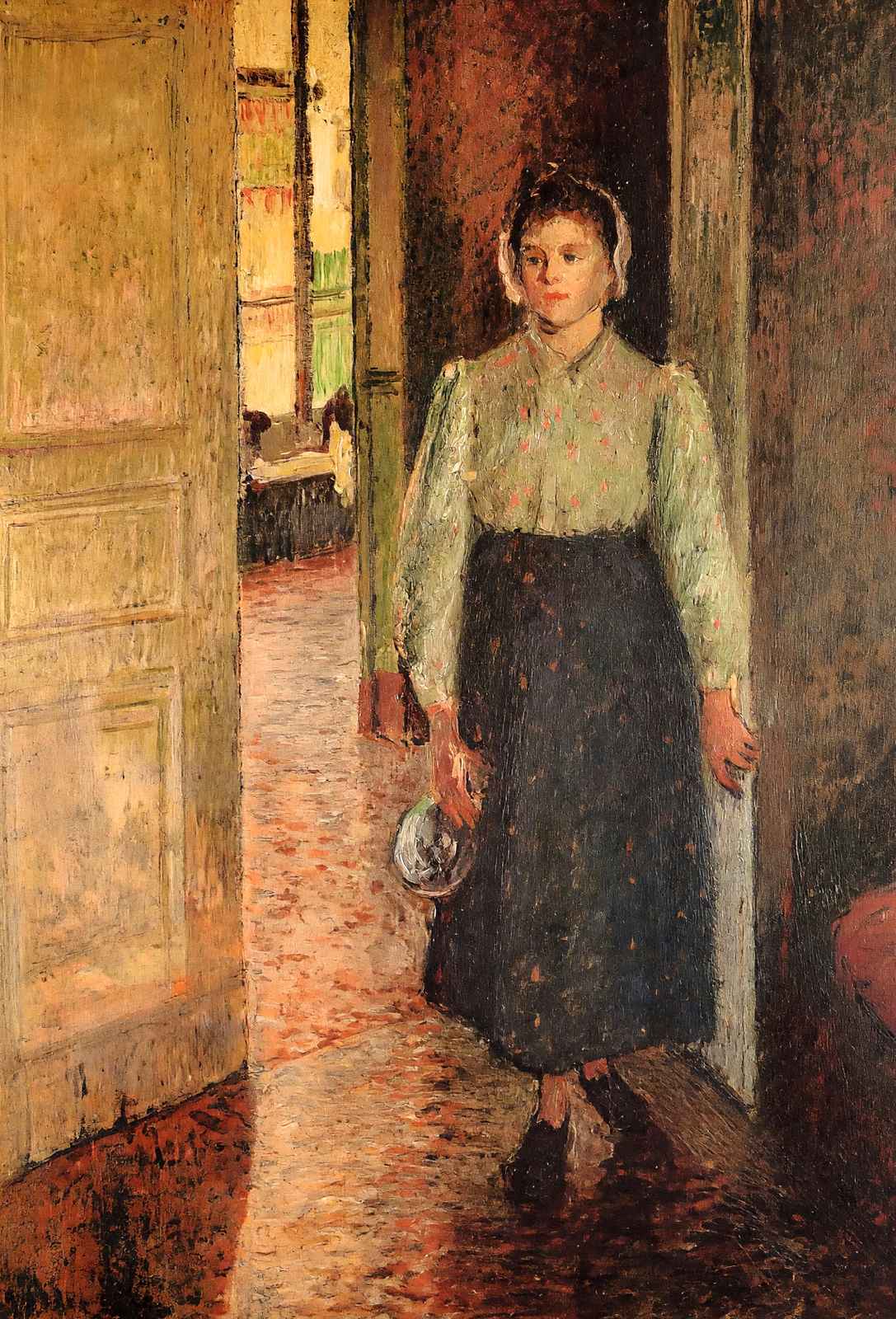 A Young Maid Fine Art Print 1896 Painting by Camille Pissarro (6 Sizes)