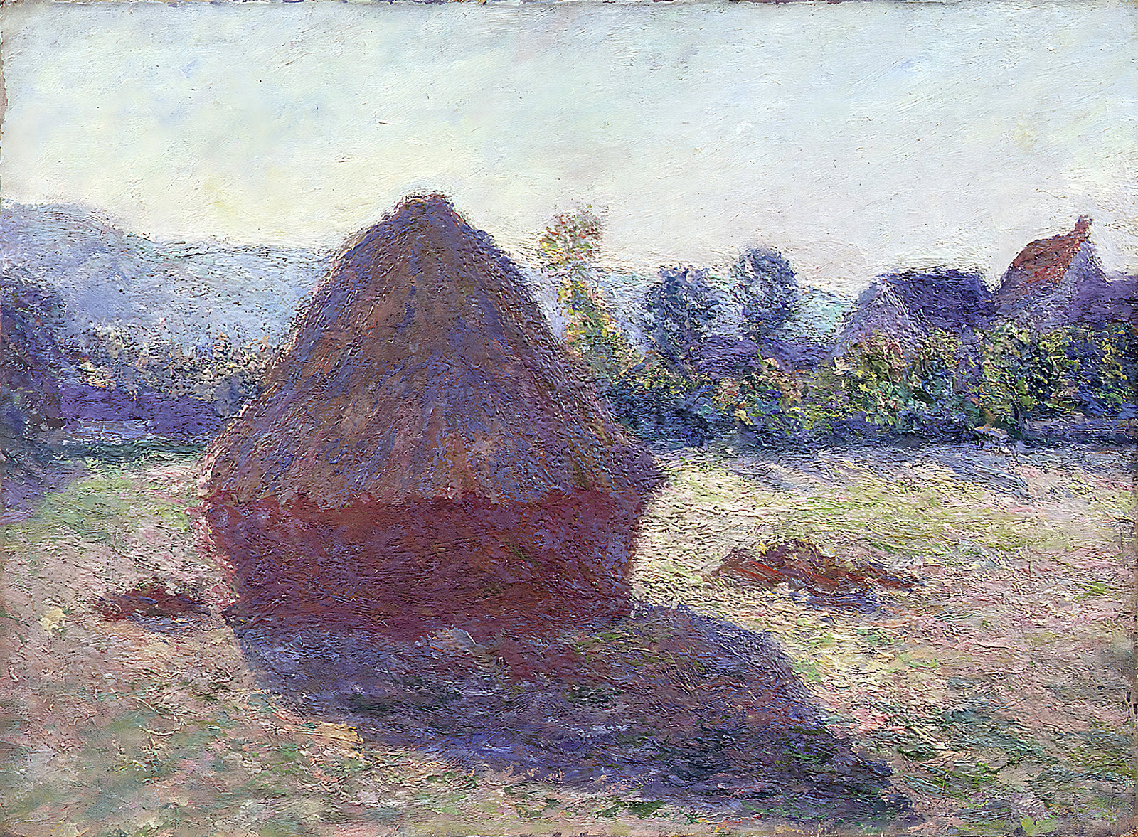 A Haystack in the Evening Sun Painting by Claude Monet 8x10" Art Print