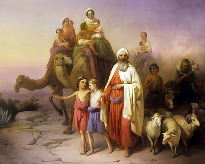 Abraham's Journey from Ur to Canaan Painting 8x10" Bible Art Print