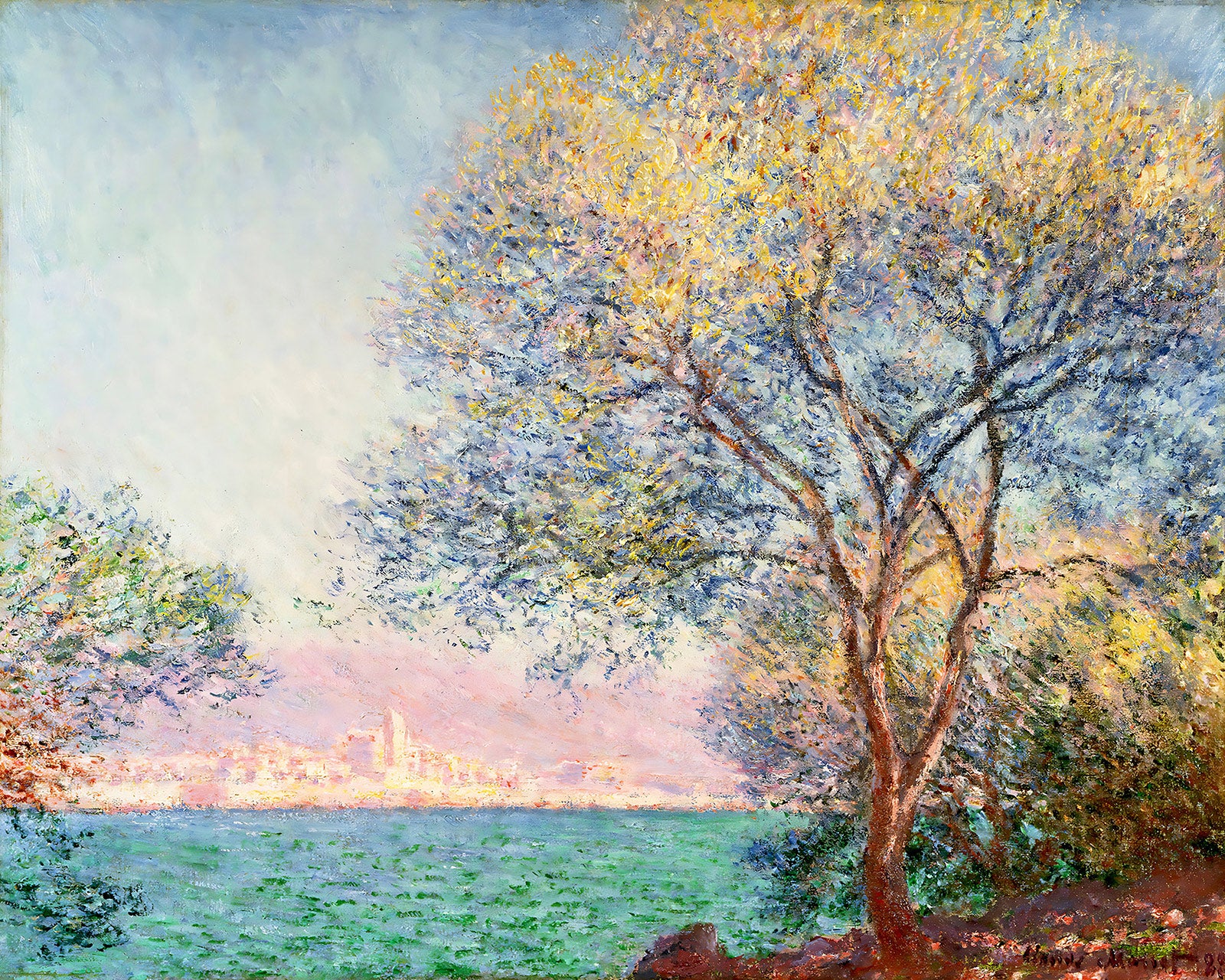 Antibes in the Morning Painting by Claude Monet 8x10" Art Print