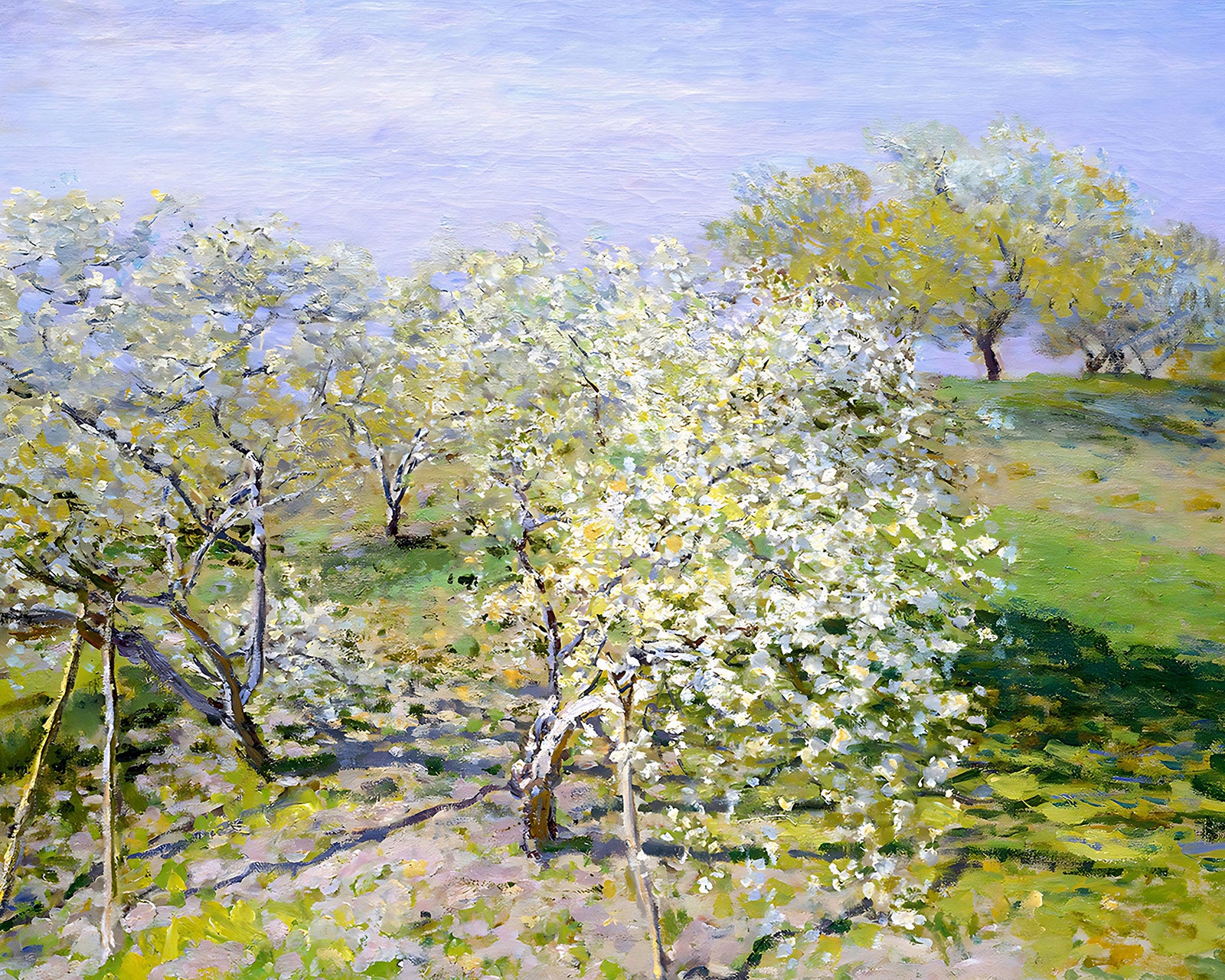Apple Trees in Bloom Painting by Claude Monet 8x10" Art Print
