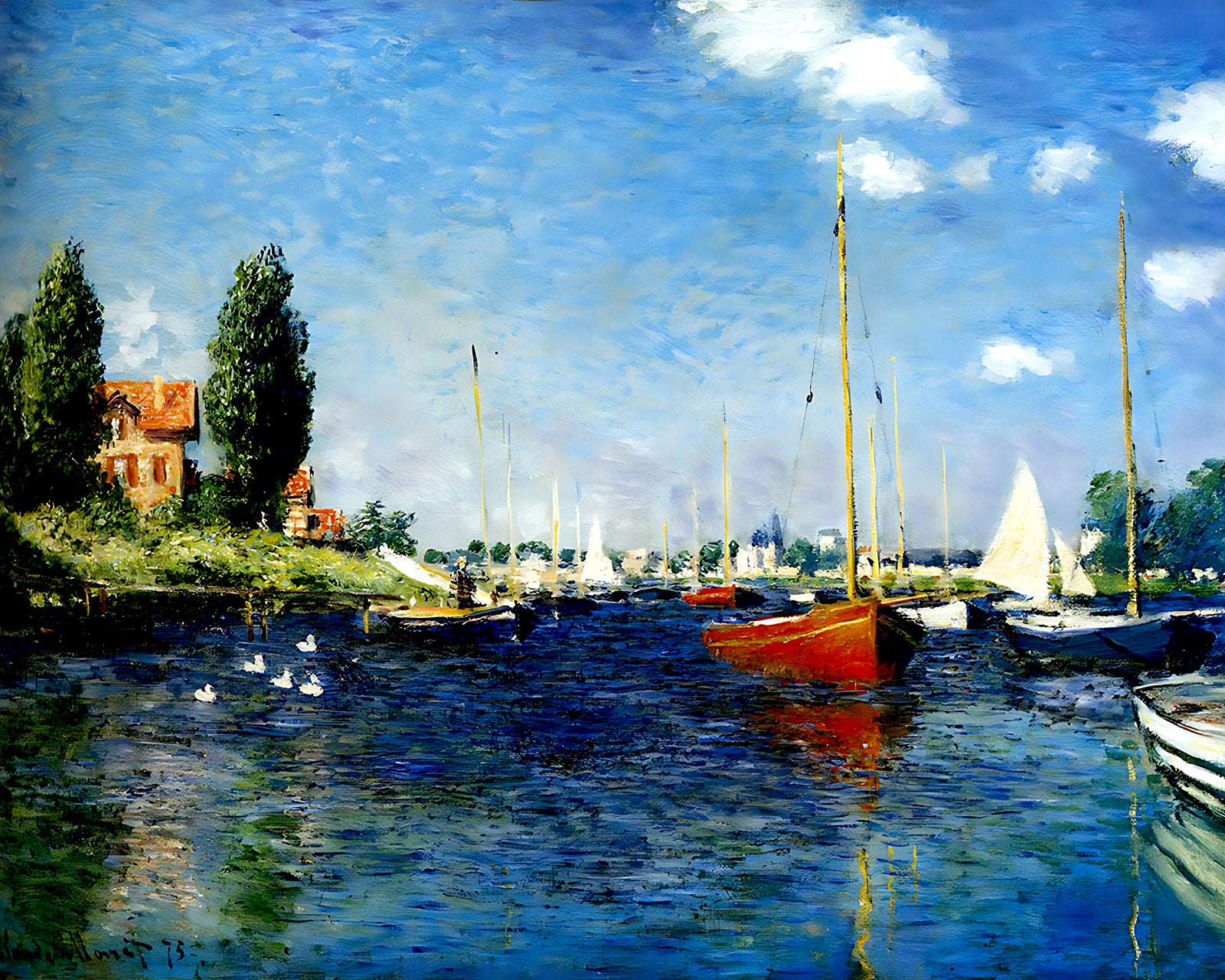 Argenteuil Painting by Claude Monet 8x10" Art Print