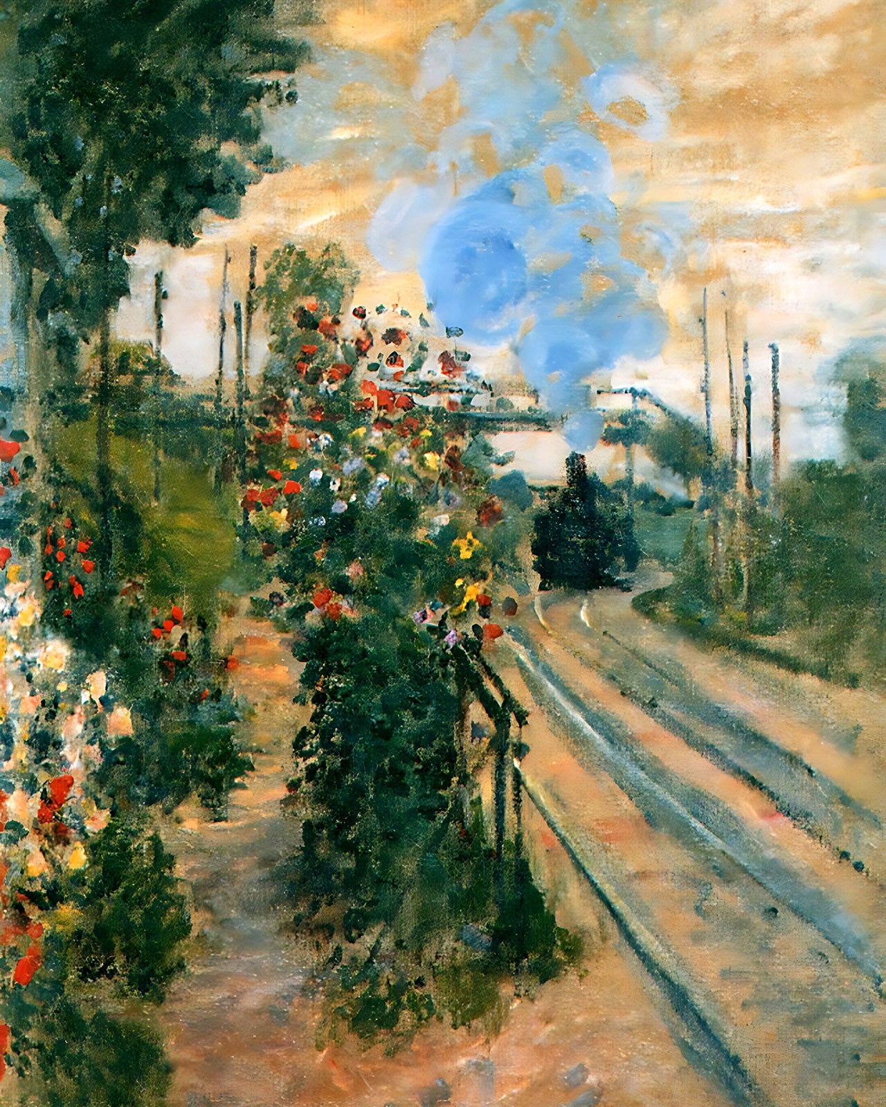 Arriving at Montegeron Painting by Claude Monet 8x10" Art Print