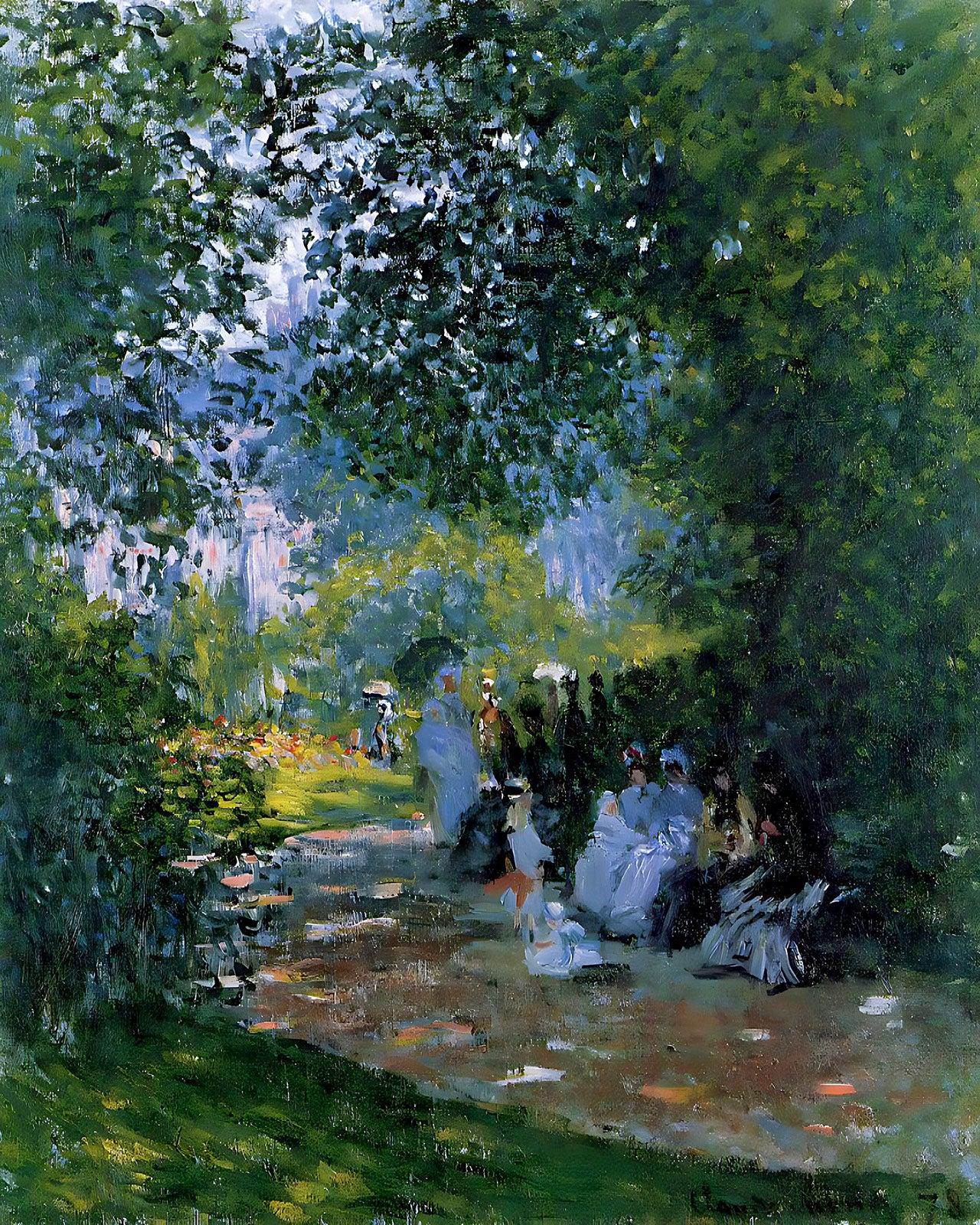 At the Parc Monceau Painting by Claude Monet 8x10" Art Print