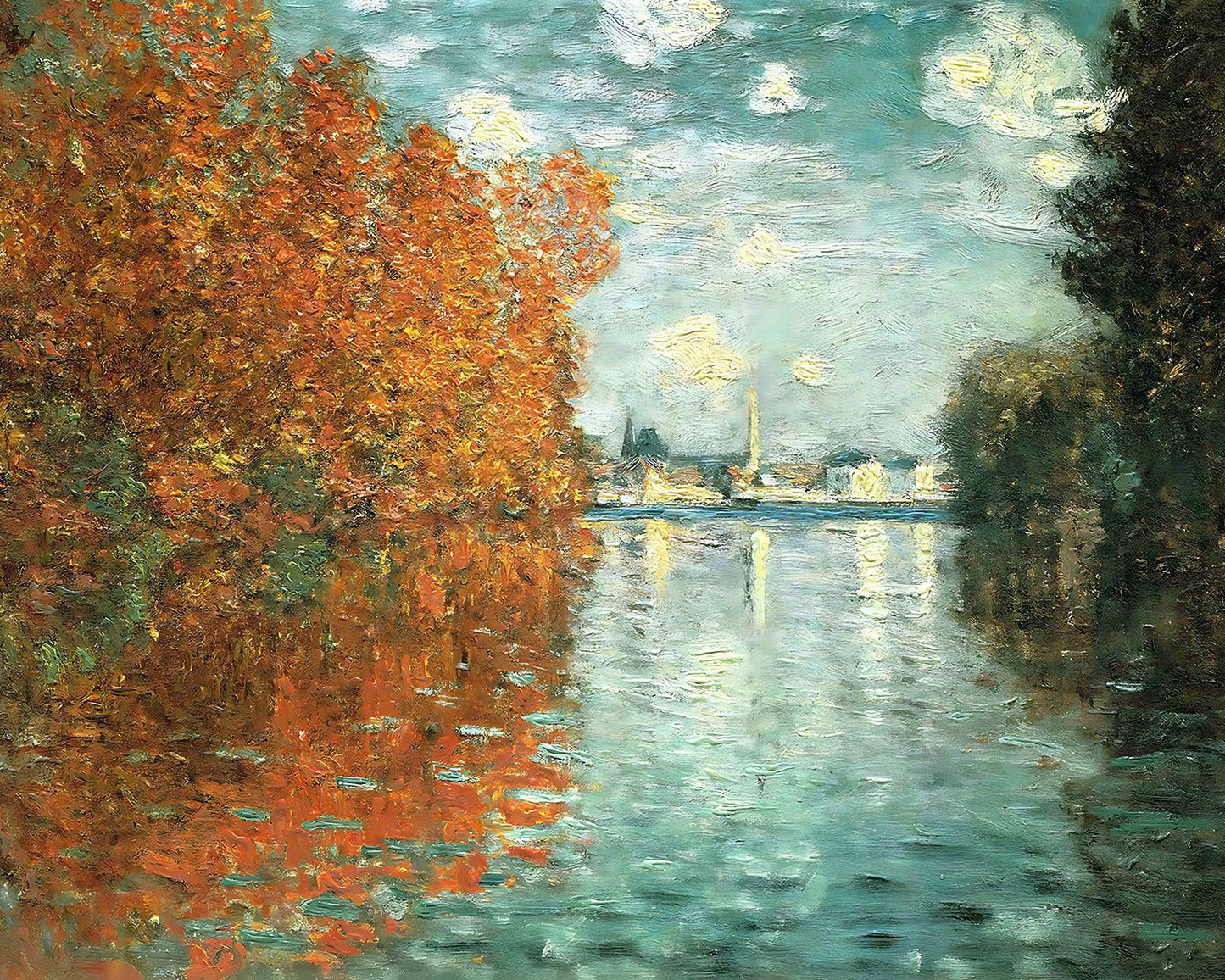 Autumn Effect at Argenteuil Painting by Claude Monet 8x10" Art Print