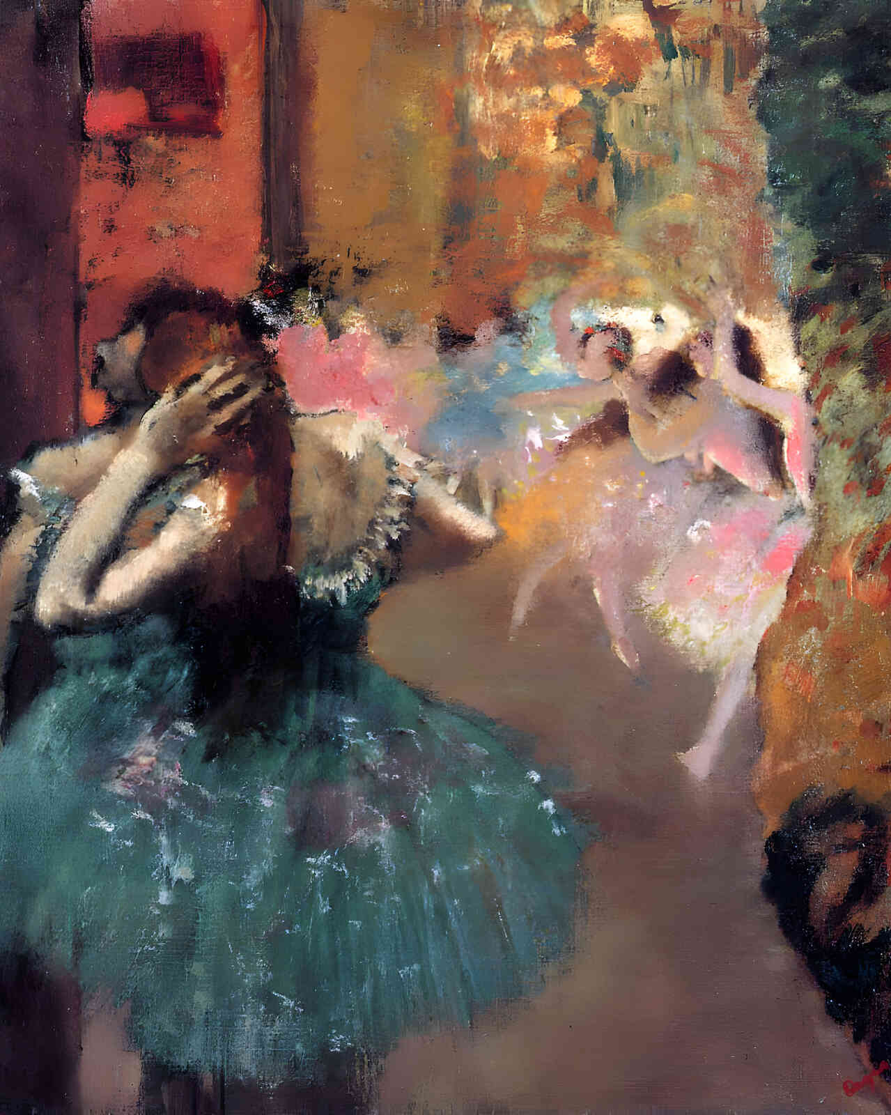 Ballet Scene 1893 Painting by Edgar Degas 8x10" Art Print
