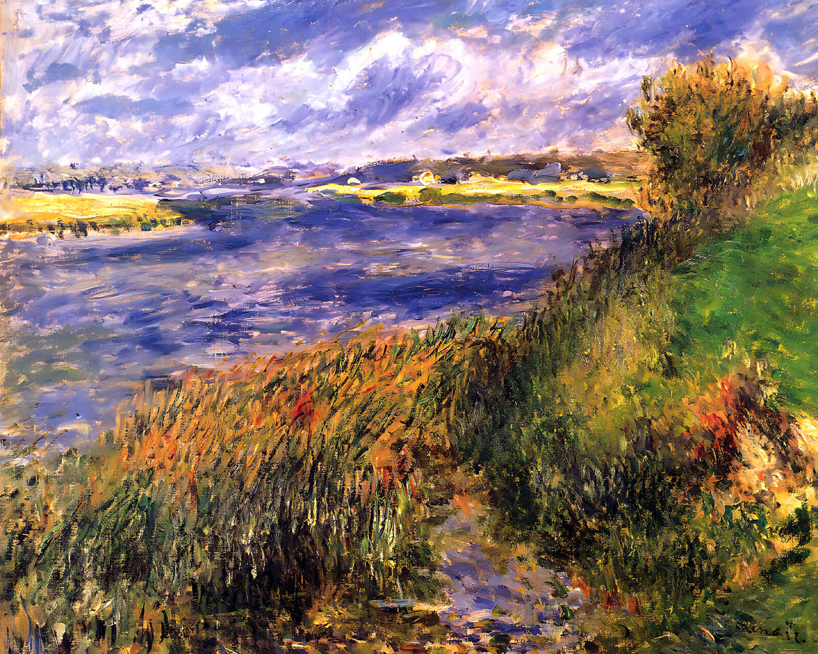 Banks of the Seine at Champrosay by Pierre-Auguste Renoir 8x10" Art Print