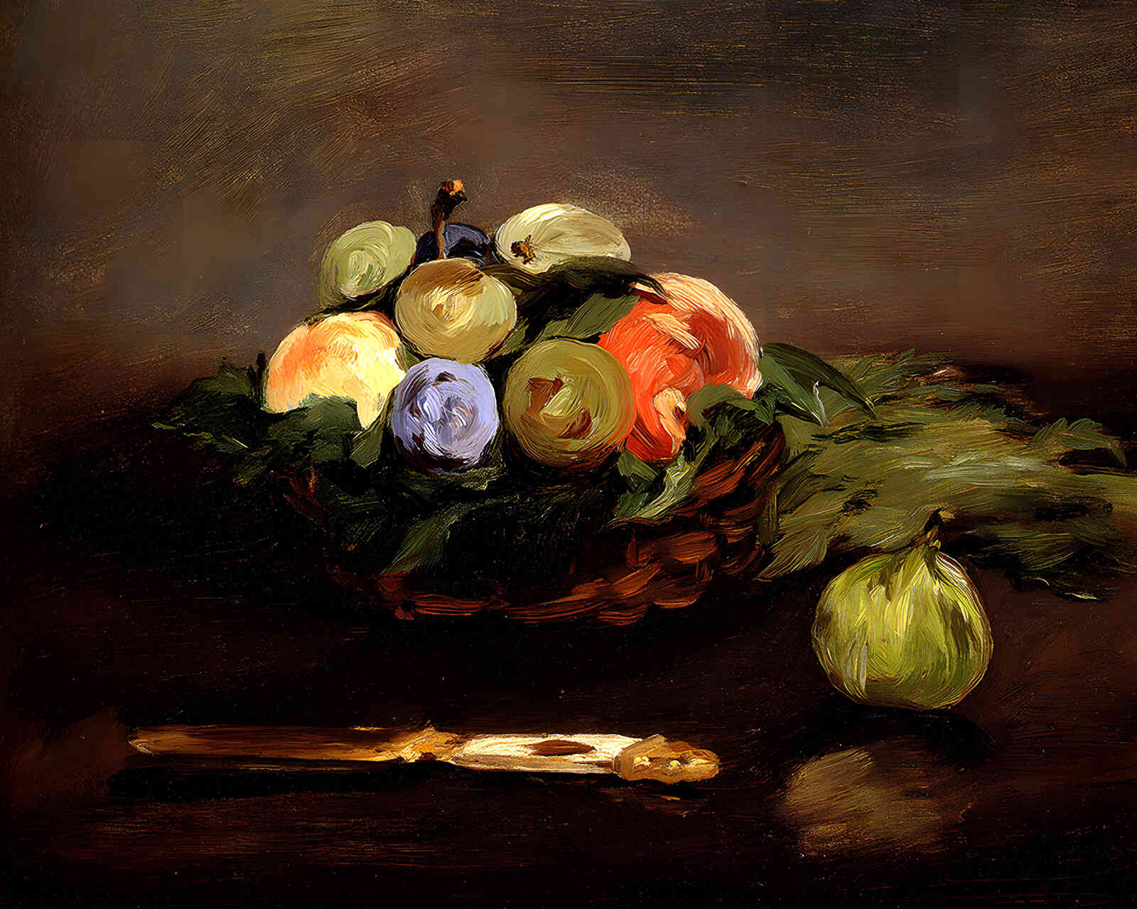 Basket of Fruits 1864 Painting by Edouard Manet 8x10" Art Print