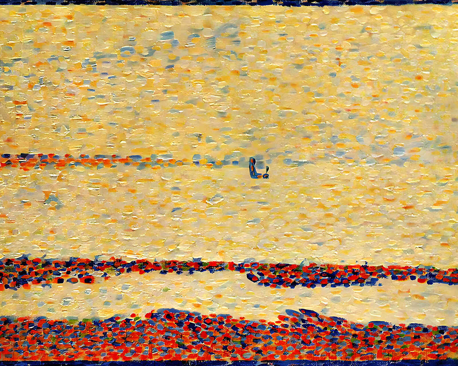 Beach at Gravelines Painting by Georges Seurat 8x10" Art Print - Acid Free
