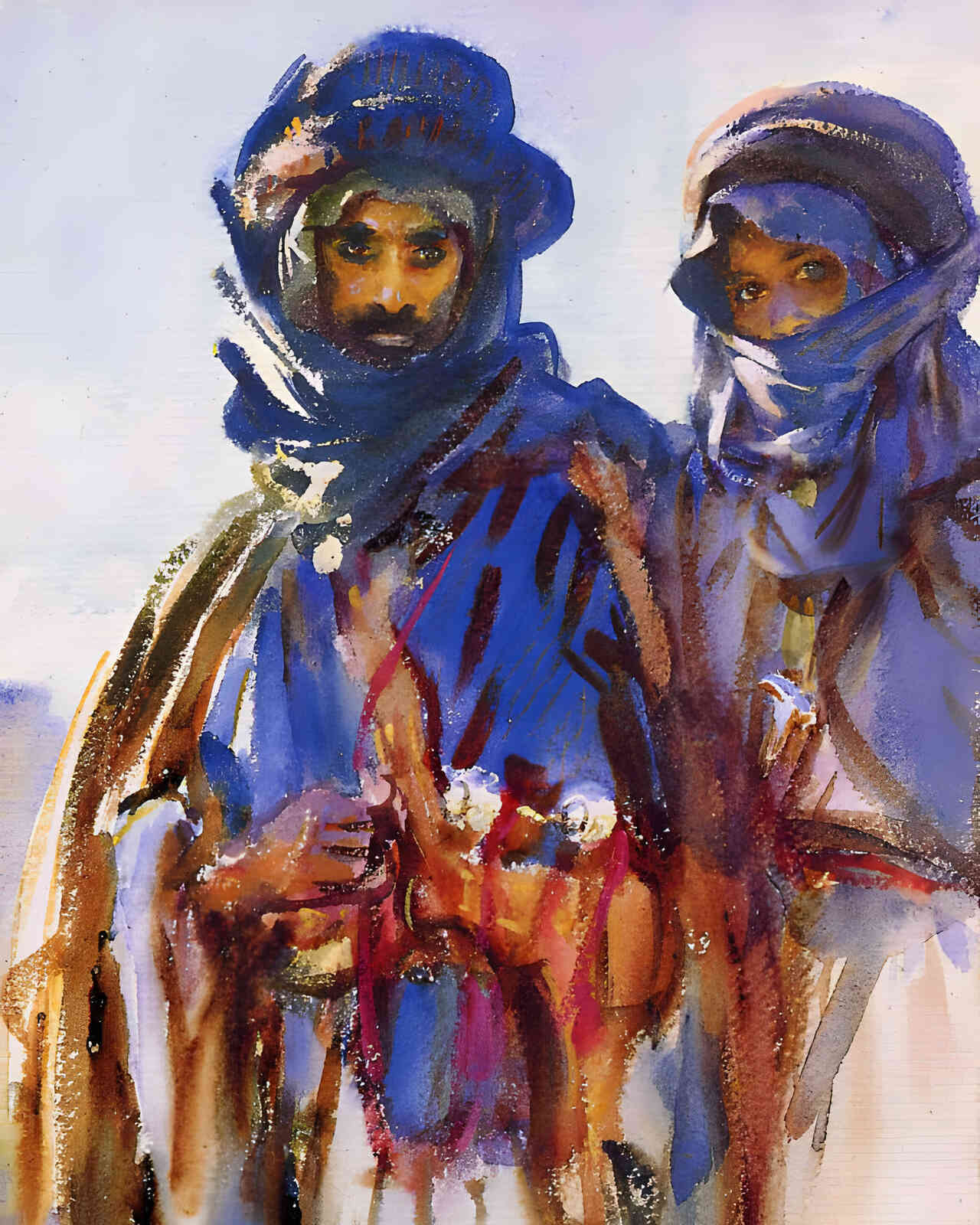 Bedouins 1905 Painting by John Singer Sargent 8x10" Art Print