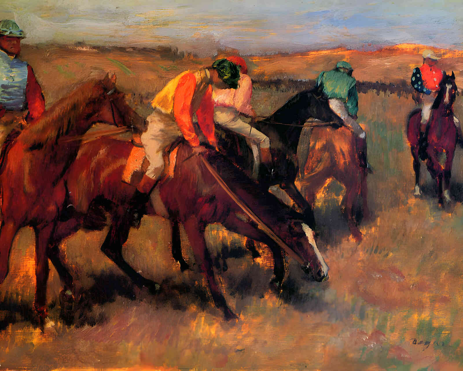 Before the Race 1882 Painting by Edgar Degas 8x10" Art Print