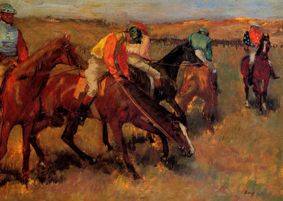 Before the Race 1882 Painting by Edgar Degas Art Print (6 Sizes) - Retouched