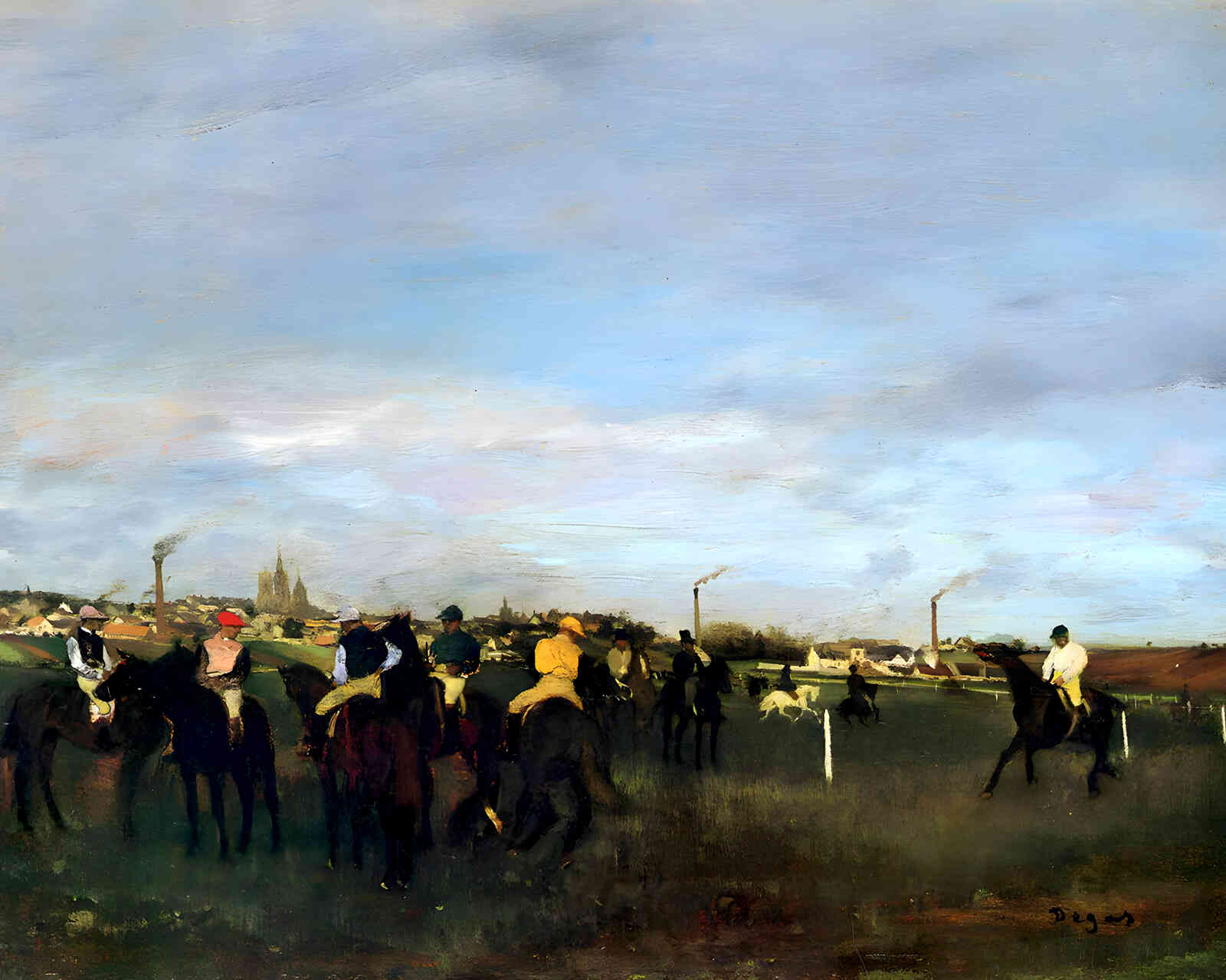 Before the Race 1872 Painting by Edgar Degas 8x10" Art Print