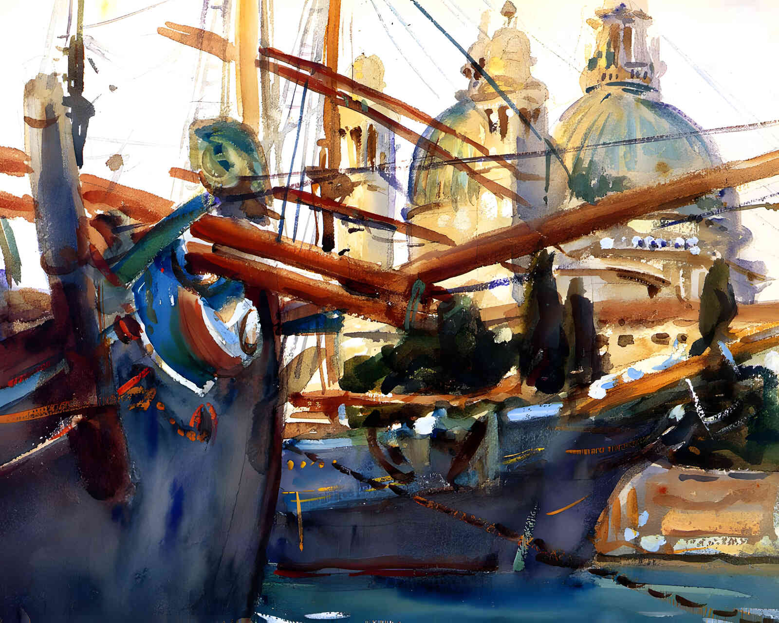 Behind the Salute 1907 Painting by John Singer Sargent 8x10" Art Print