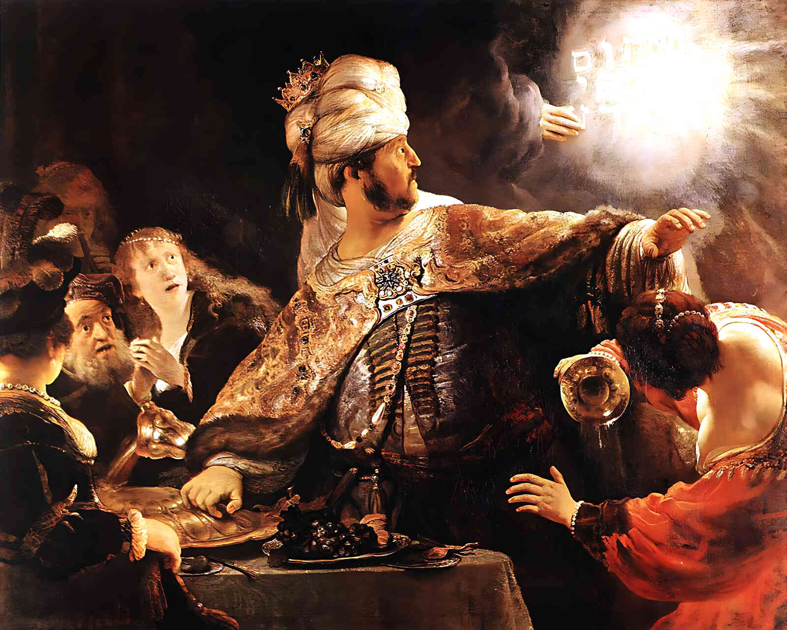 Belshazzar's Feast Painting by Rembrandt 8x10" Art Print - Acid Free