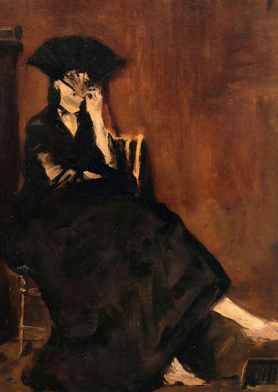 Berthe Morisot with a Fan Art Print 1872 Painting by Edouard Manet (6 Sizes)
