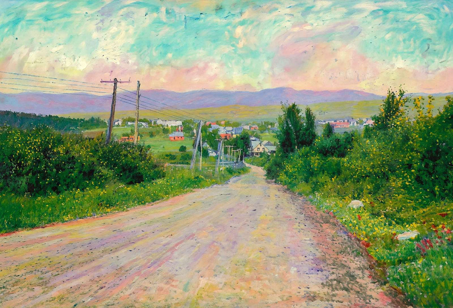 Descent from Mount Agassiz Bethlehem NH in 1911 Art Print (7 Sizes)
