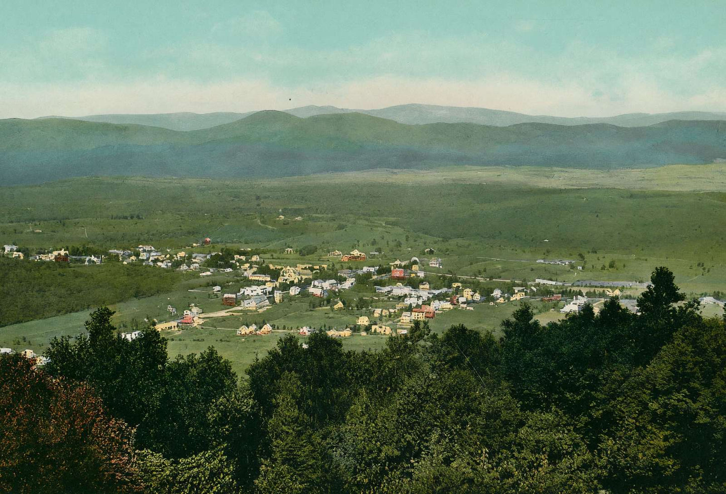 The Village from Mount Agassiz Bethlehem NH in 1911 Vintage Print (7 Sizes)